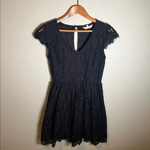 Speechless Black Lace Babydoll Style Dress